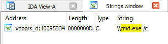 String search results for 'cmd.exe'