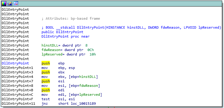 DLLEntryPoint in IDA