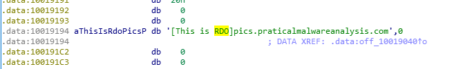 String containing the Domain Name