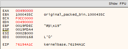 Address in EAX